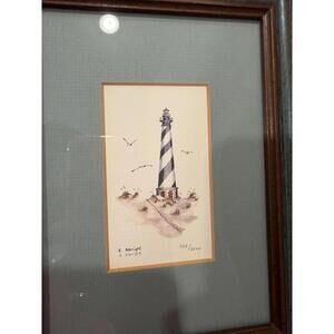 Vintage Print limited-edition 558/2500 Cape Hatteras Lighthouse E. Albright